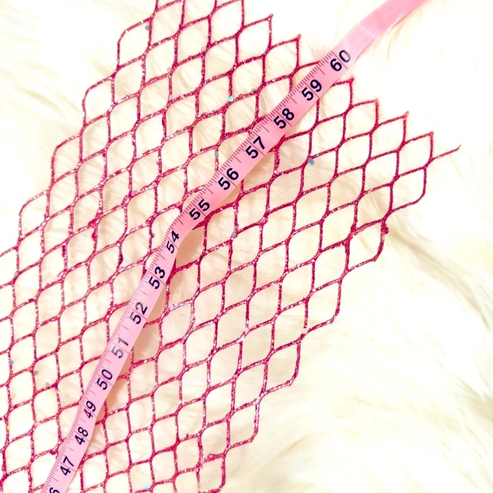Hot Pink Glitter & Sequins Mesh Roll for Mermaid Party Theme, Decorating, Crafts